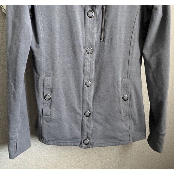 KUHL Krush Women's S Mock Neck Lightweight Jacket Snap Closure Hiking - Gray - Picture 3 of 11